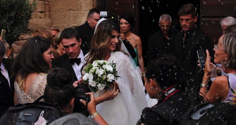 Elisabetta Canalis y Brian Perri recién casados