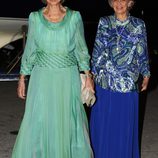 La Reina Sofía e Irene de Grecia en las Bodas de Oro de los Reyes de Grecia