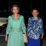 La Reina Sofía e Irene de Grecia en las Bodas de Oro de los Reyes de Grecia