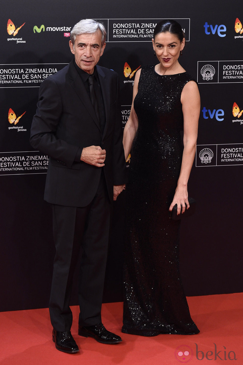 Imanol Arias e Irene Meritxell en la gala inaugural del Festival de San Sebastián 2014