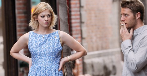 Analeigh Tipton y Jake McDorman en el rodaje de 'Manhattan Love Story'