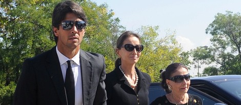 Fernando Verdasco e Isabel Preysler en el funeral de Miguel Boyer