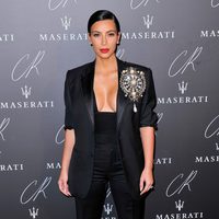 Kim Kardashian en una fiesta organizada en el marco de la Paris Fashion Week