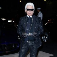 Karl Lagerfeld en una fiesta organizada en el marco de la Paris Fashion Week