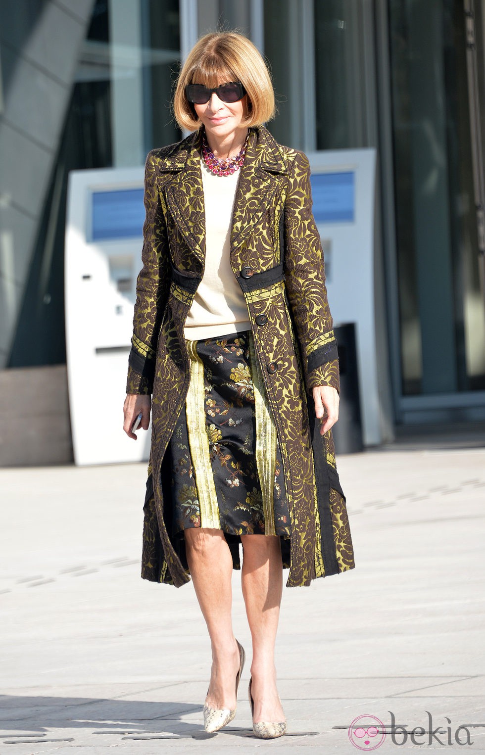 Anna Wintour en el desfile de Louis Vuitton en la Semana de la Moda de París primavera/verano 2015