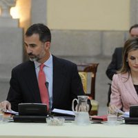 Los Reyes Felipe y Letizia en la reunión anual del Patronato del Instituto Cervantes