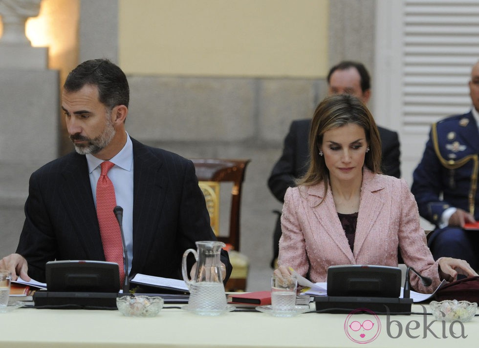 Los Reyes Felipe y Letizia en la reunión anual del Patronato del Instituto Cervantes