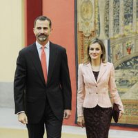Los Reyes Felipe y Letizia en su primera reunión del Patronato del Instituto Cervantes como Reyes