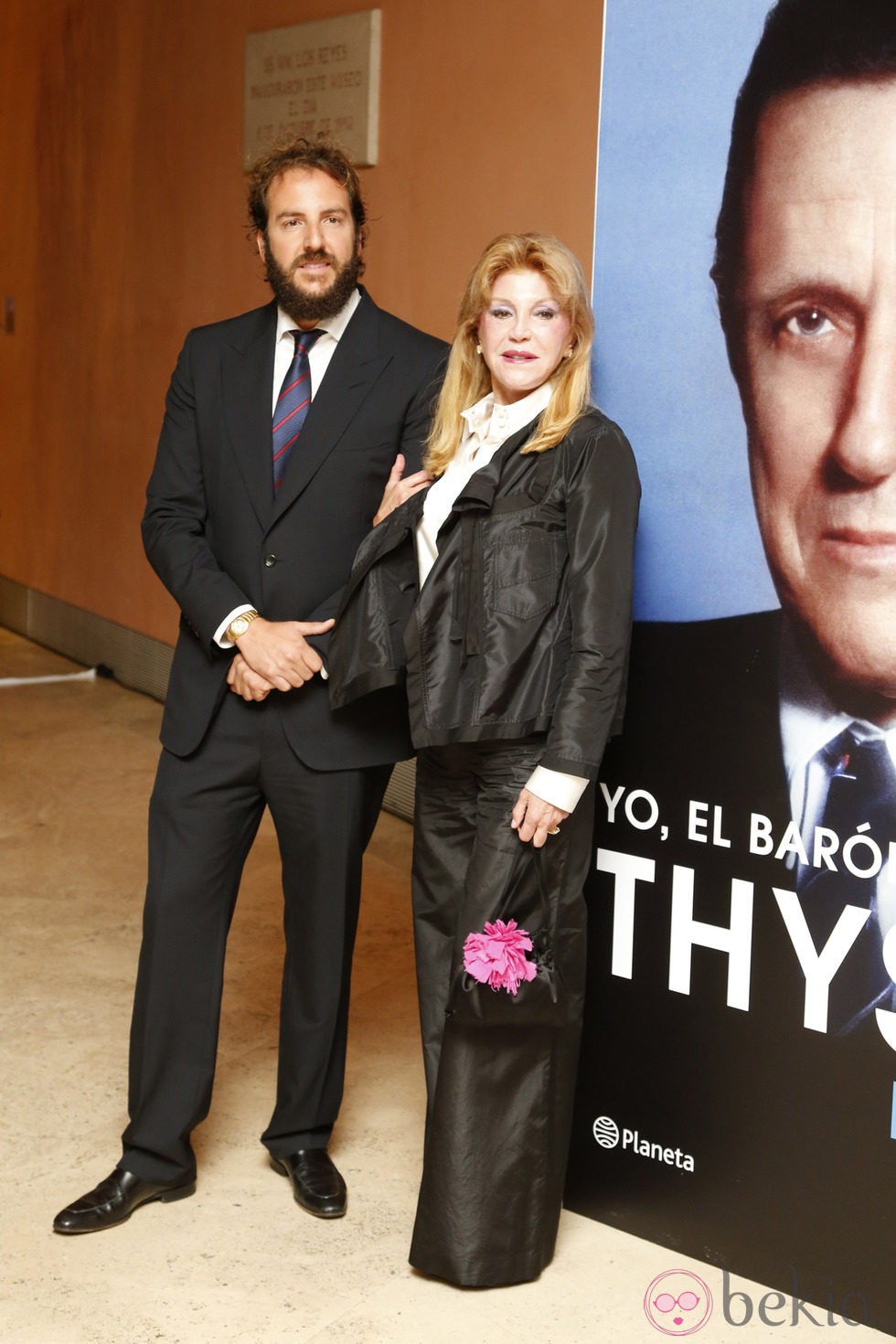 Carmen Cervera y Borja Thyssen en la presentación de las memorias del Barón Thyssen