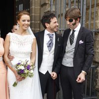 David de María y Lola Escobedo en su boda con Juan José Padilla