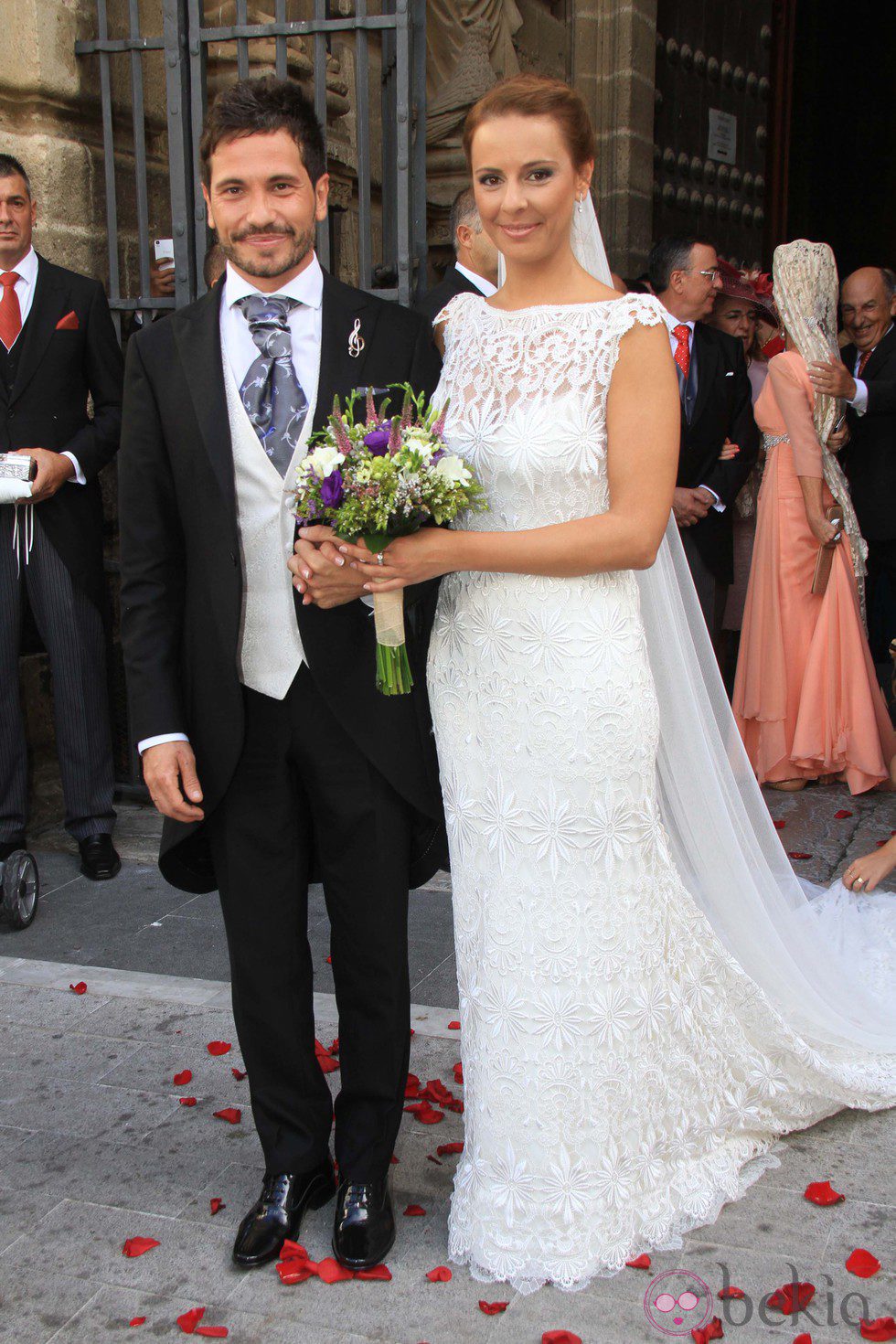 David de María y Lola Escobedo en su boda