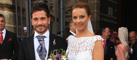 David de María y Lola Escobedo en su boda