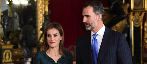 Los Reyes Felipe y Letizia en su primera recepción del Día de la Hispanidad como Reyes de España