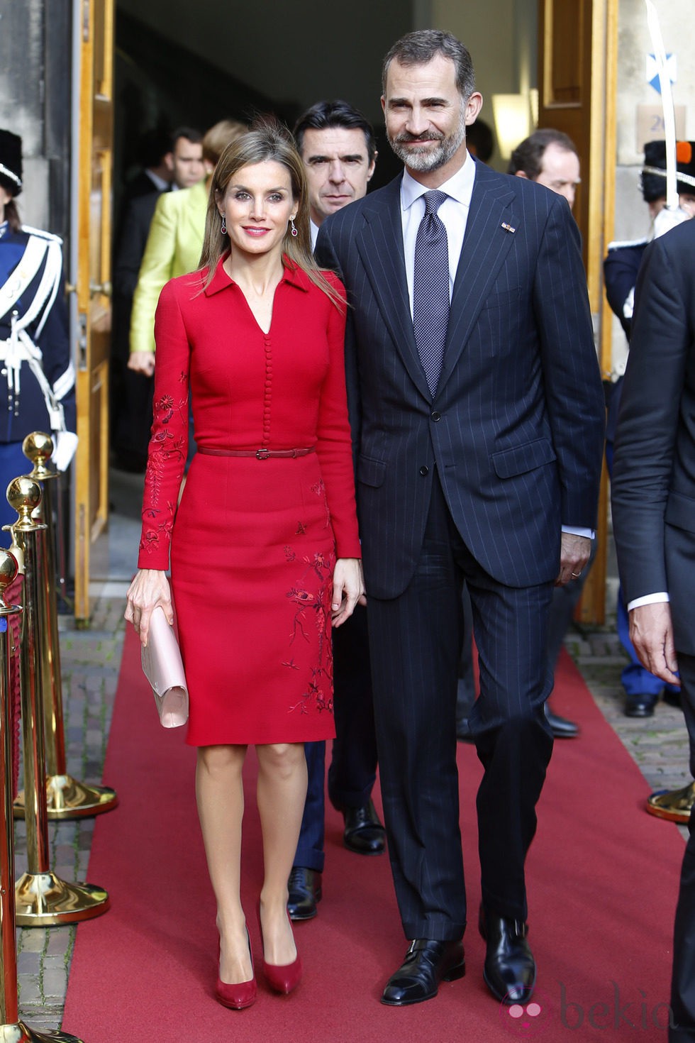 Los Reyes Felipe y Letizia tras su reunión con el primer ministro de Holanda