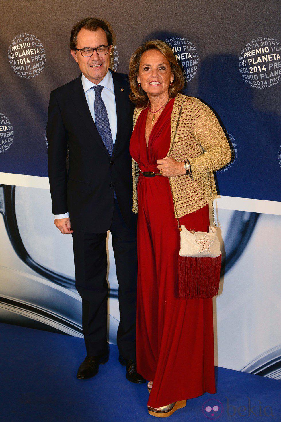 Artur Mas y su mujer en la entrega del Premio Planeta 2014