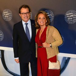 Artur Mas y su mujer en la entrega del Premio Planeta 2014