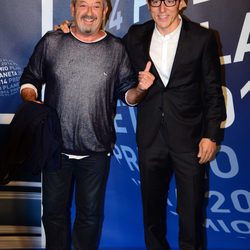 Karlos Arguiñano y Manel Fuentes en la entrega del Premio Planeta 2014