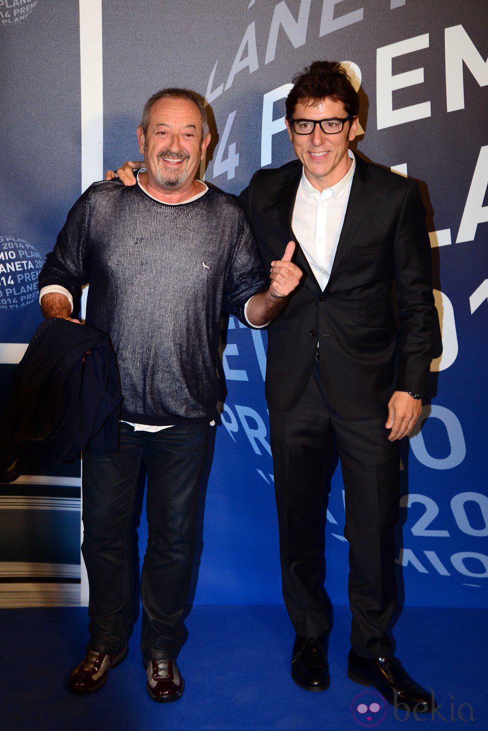Karlos Arguiñano y Manel Fuentes en la entrega del Premio Planeta 2014
