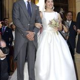 Leire Martínez y Jacobo Bustamante el día de su boda
