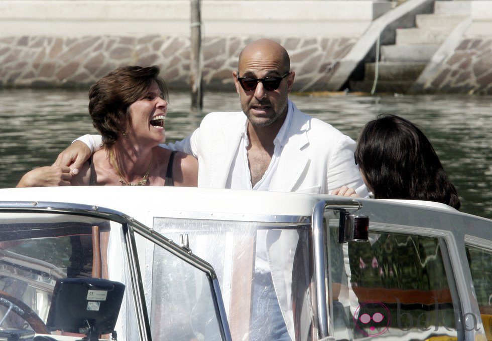 Stanley Tucci y su mujer Kate en el festival de cine de la Mostra de Venecia