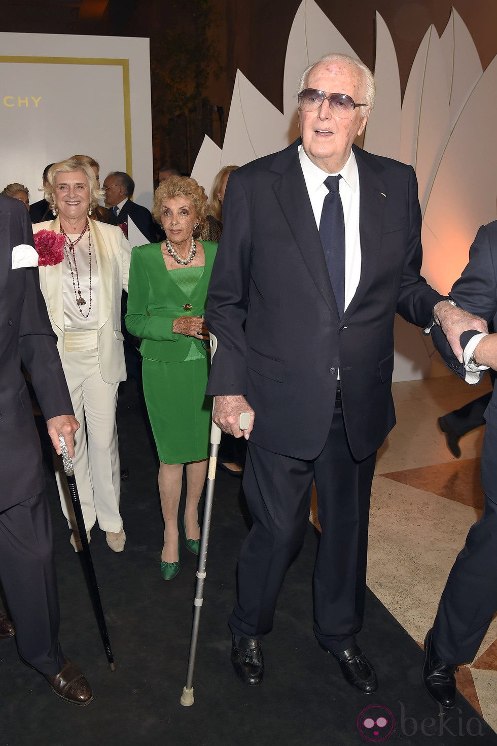 Hubert de Givenchy en la inauguración de su exposición en el Museo Thyssen