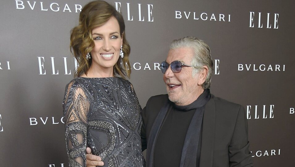 Nieves Álvarez y el diseñador Roberto Cavalli en los Elle Style Awards 2014