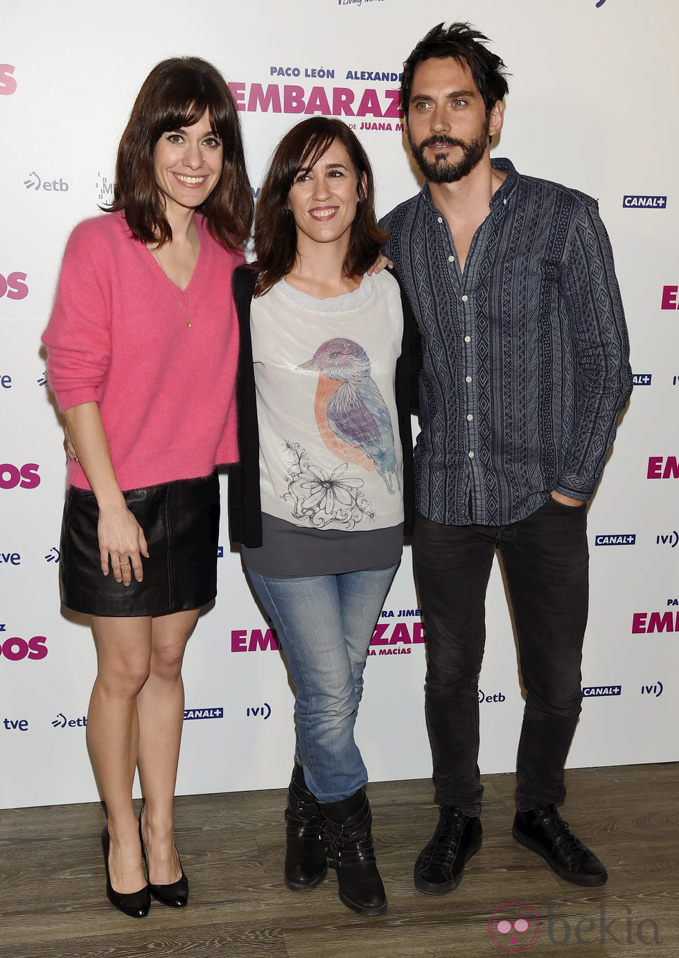 Alexandra Jiménez, Juana Macías y Paco León en la presentación de 'Embarazados'