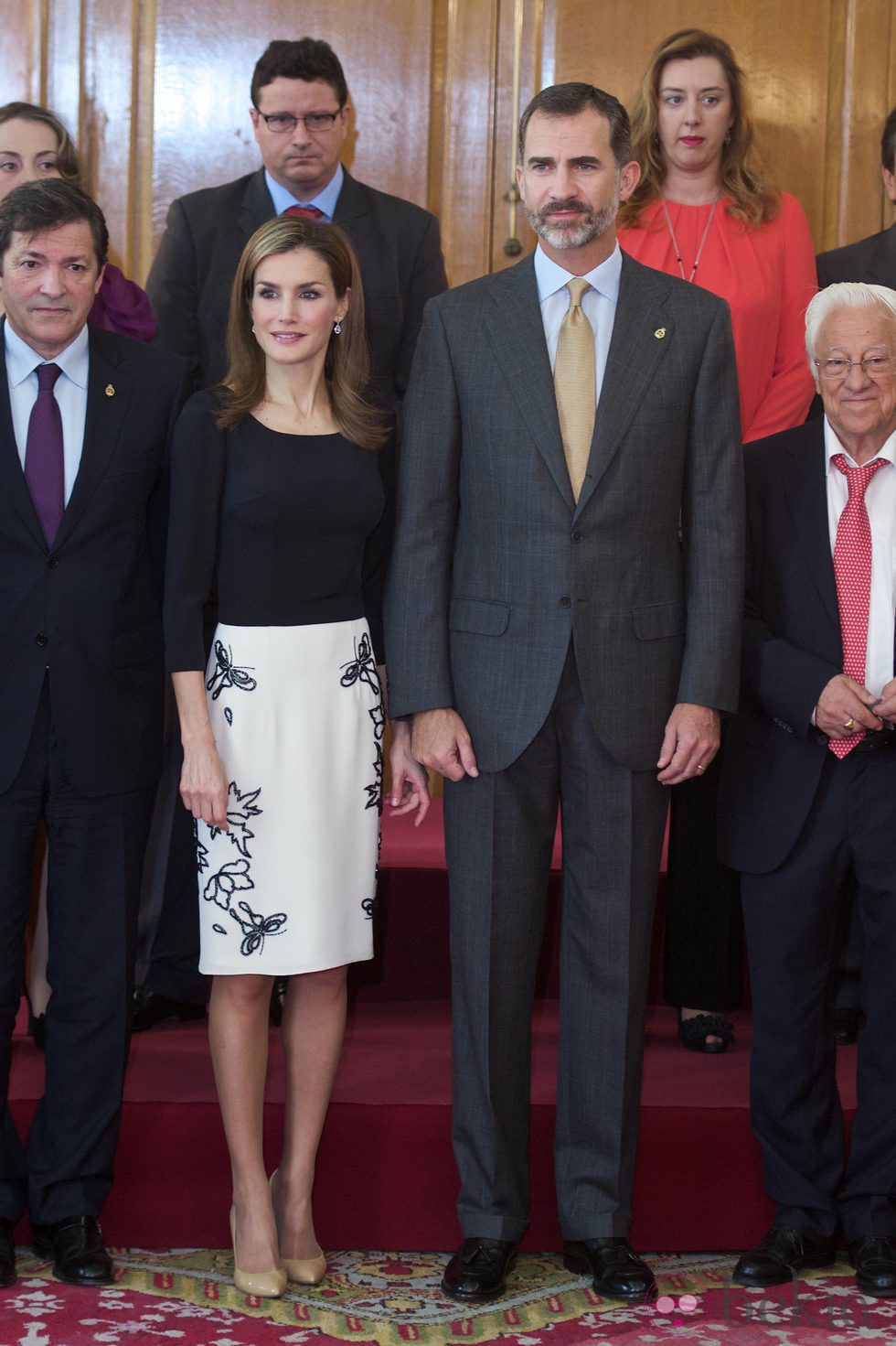 Los Reyes Felipe y Letizia reciben a los galardonados en los Premios Príncipe de Asturias 2014