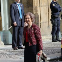 La Reina Sofía llega a Oviedo para asistir a los Premios Príncipe de Asturias 2014