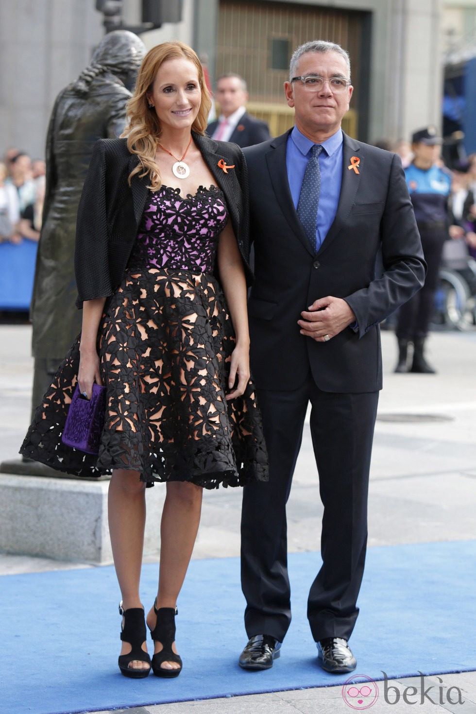 Juan Ramón Lucas y Sandra Ibarra en los Premios Príncipe de Asturias 2014