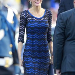 La Reina Letizia vestida de Felipe Varela en los Premios Príncipe de Asturias 2014