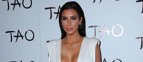 Kim Kardashian en la celebración de su 34 cumpleaños en Las Vegas