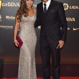 Keylor Navas y Andrea Salas en la entrega de los Premios de la Liga de Fútbol Profesional 2014