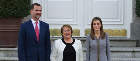 Los Reyes Felipe y Letizia reciben en Zarzuela a la Presidenta de Chile Michelle Bachelet