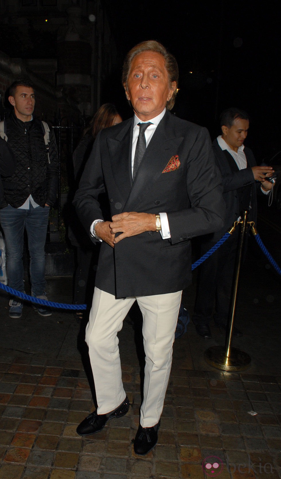 Valentino en la fiesta del 60 cumpleaños de Mario Testino