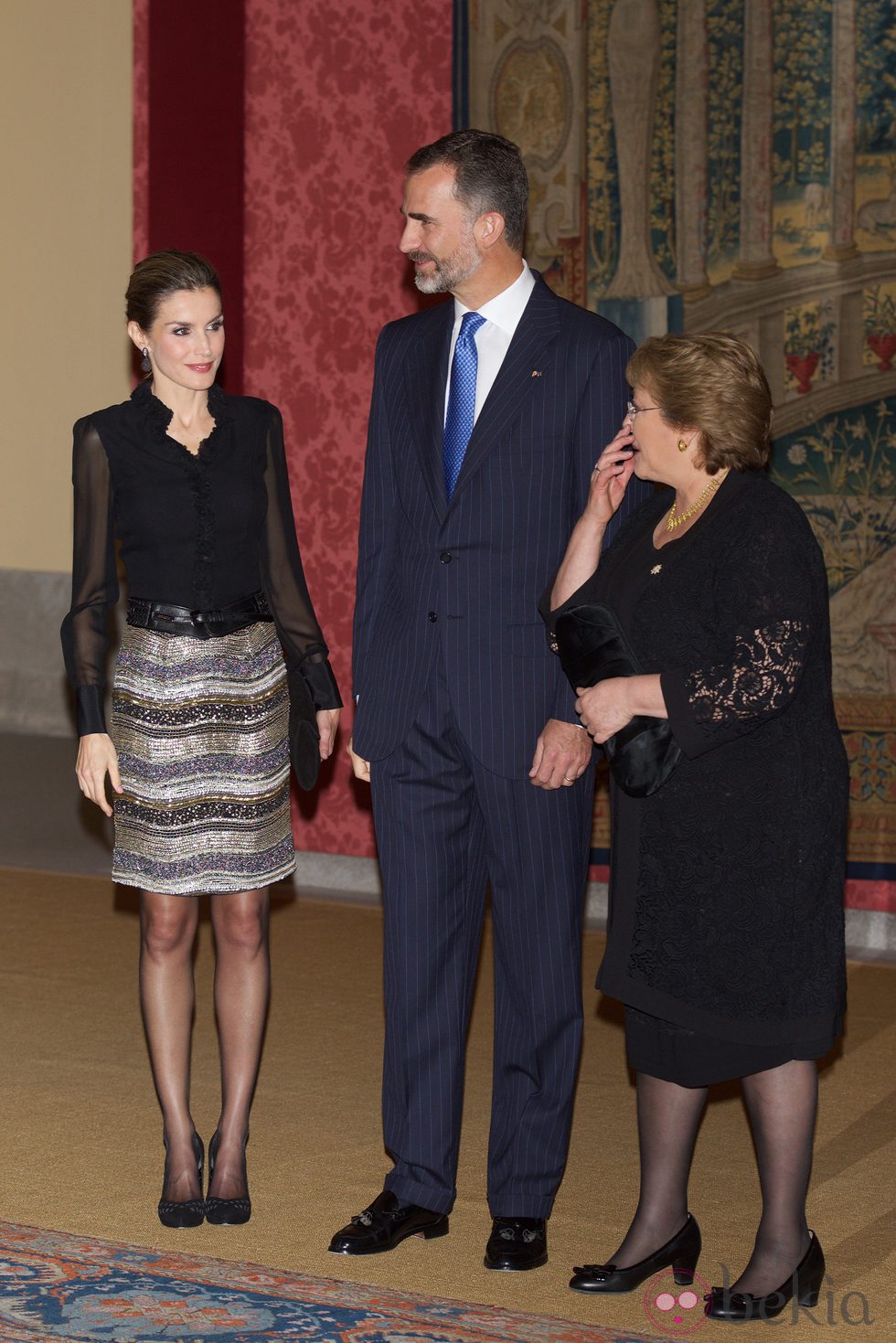 Michelle Bachelet ofrece una cena en honor a los Reyes Felipe y Letizia en El Pardo