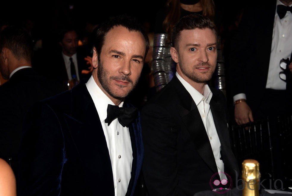Tom Ford y Justin Timberlake en la 'AmfAR Inspiration Gala' 2014 en Hollywood
