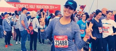Cristina Pedroche corriendo la maratón de San Francisco