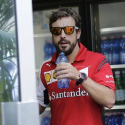 Fernando Alonso en Austin para disputar el GP de Estados Unidos 2014