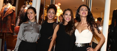Verónica Sánchez, Patricia Pérez, Paula Echevarría y Mónica Estarreado en la inauguración de Dolores Promesas en París