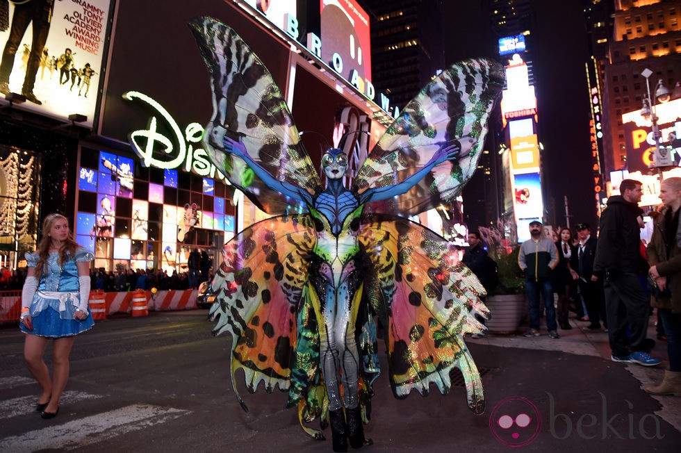 Heidi Klum en Times Square antes de su fiesta de Halloween 2014
