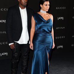 Kanye West y Kim Kardashian en la gala LACMA Art + FIlm 2014