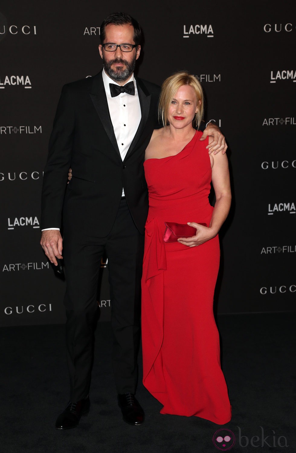 Eric White y Patricia Arquette en la gala LACMA Art + FIlm 2014