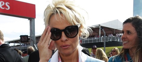 Pamela Anderson en el GP de Estados Unidos 2014