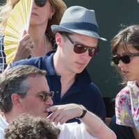 Benedict Cumberbatch y Sophie Hunter en Roland Garros 2014