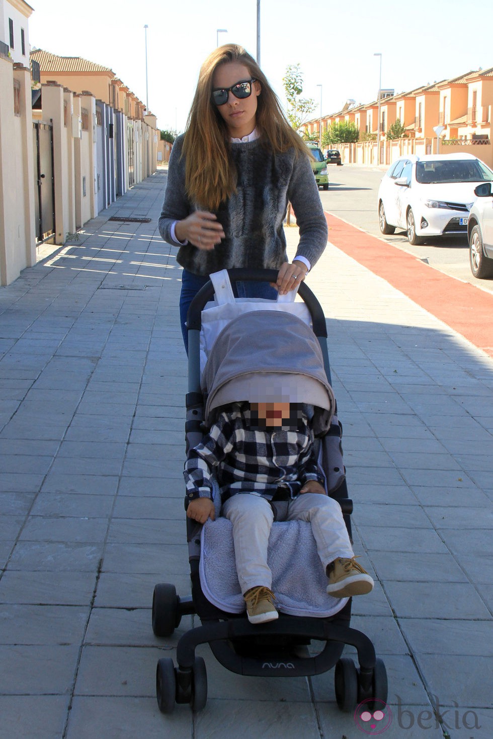 Jessica Bueno con su hijo Francisco el día de su segundo cumpleaños