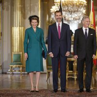 Los Reyes Felipe y Letizia con los Reyes de Bélgica en su primera visita a Bélgica como Reyes de España