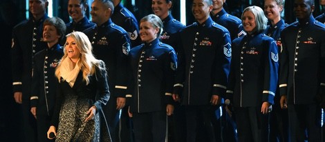 Carrie Underwood durante su actuación en Concert for Valor 2014