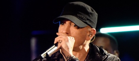 Eminem durante su actuación en Concert for Valor 2014