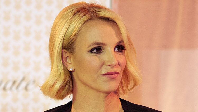 Britney Spears en la presentación de su nueva línea de ropa interior
